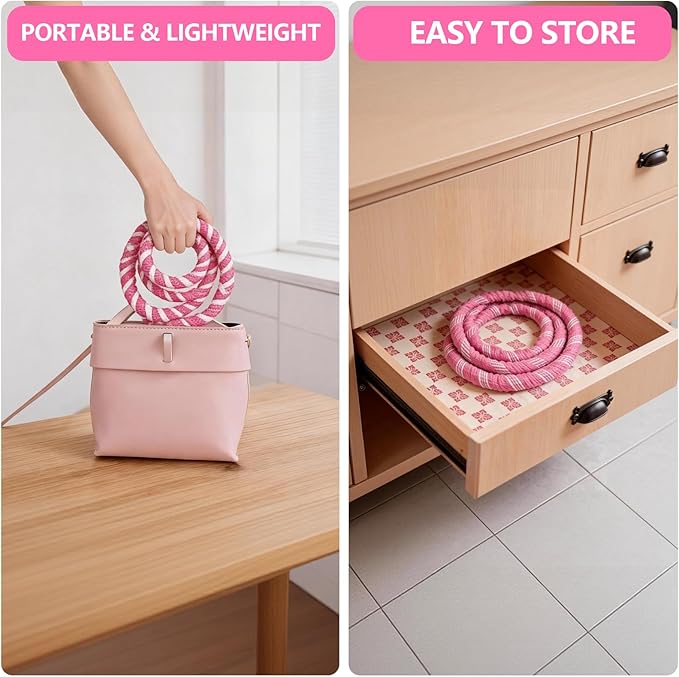 3 lbs Soft Spring Hula Hoop, Weighted Hoops for Adults, Foldable and Portable Hula with Body Tape Measure, Loss Fitness Hoop