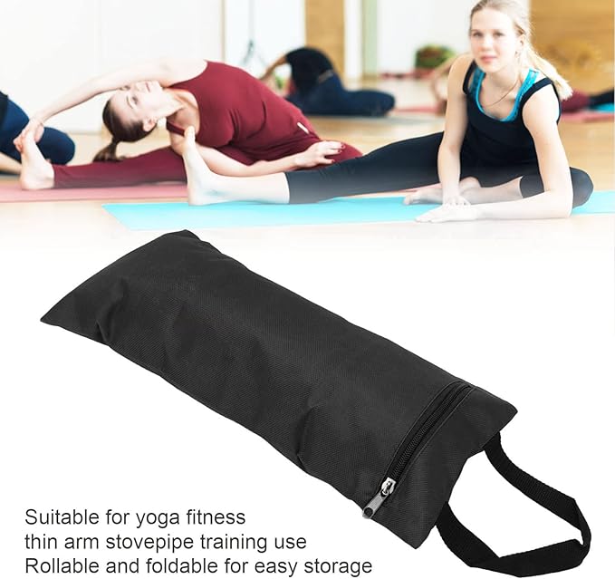 Yoga Sandbag Weighted Sand Bags Sandbags for Fitness 3 Colors Zippered Design Oxford Cloth Rollable Foldable Training Bag for Yoga Fitness Thin Arms Legs Workout