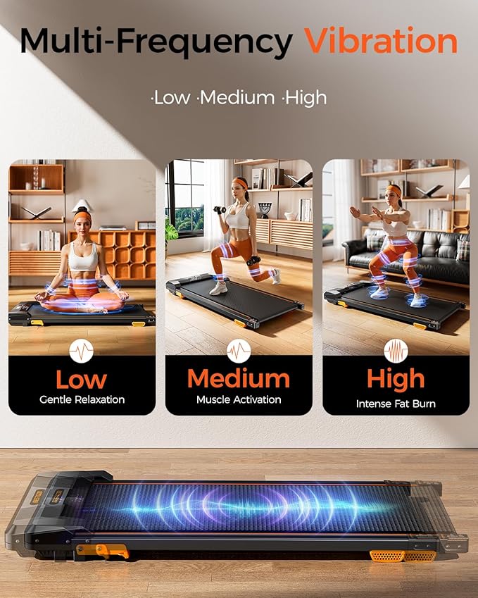 Walking Pad Treadmill, BestGod Incline Under Desk Treadmill 330lbs Capacity, 2.5HP Portable Treadmills for Home, Compact Treadmills Mini Running Machine with Remote Control