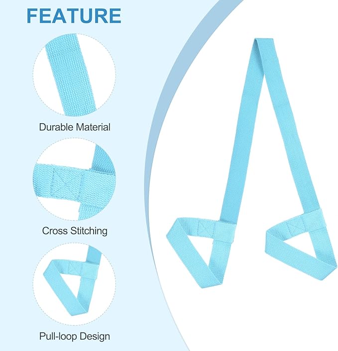 PATIKIL Yoga Mat Strap, Adjustable Yoga Mat Carrier Straps Sling Cotton Anti Slip Mat Holder Stretching Band