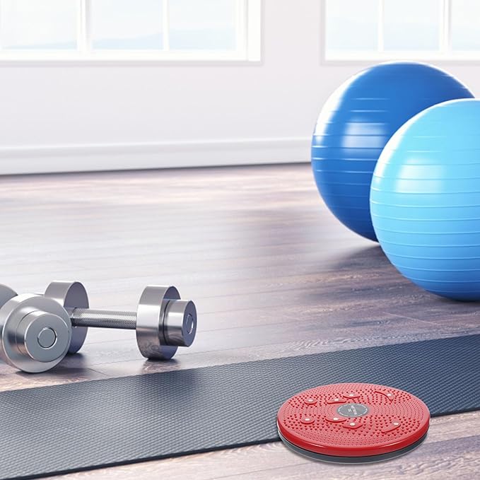 Body Twisting Disc Waist Twisting Board Red for Indoor Slimming Exercise Workout Tool for Women