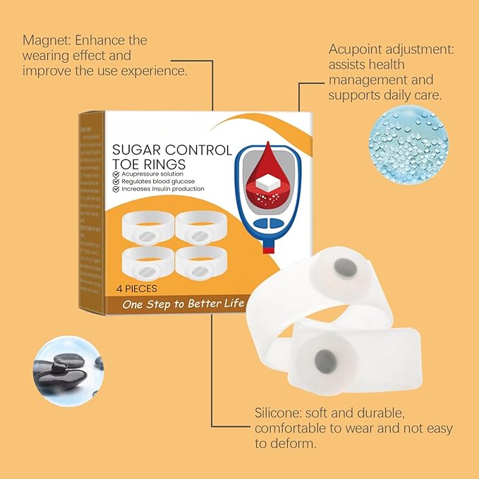 4PCS Ring Nursing, Silicon Foot Fat Weight Loss Health Massage Toe Ring,Acupressure Foot Ring Comfortable and Discreet