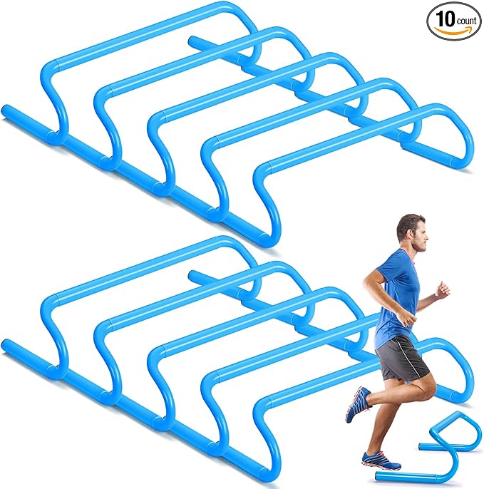 Wettarn 10 Pcs Speed Agility Training Hurdles Detachable Durable Hurdle Agility Plyometric and All Purpose Speed Training Equipment for Athletes Soccer Basketball