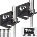 Kipika Versatile Wall Mounted Barbell Holder with Hooks Storage Rack for Barbell Bars Holds Under 33mm Bar Size and Fitness Accessories Space-Efficient Gym Organization for Home & Commercial Use