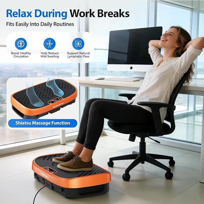 Vibration Plate Exercise Machine - 120 Levels, 350lb Capacity, Quiet Motor with Remote Control for Home Fitness & Weight Loss