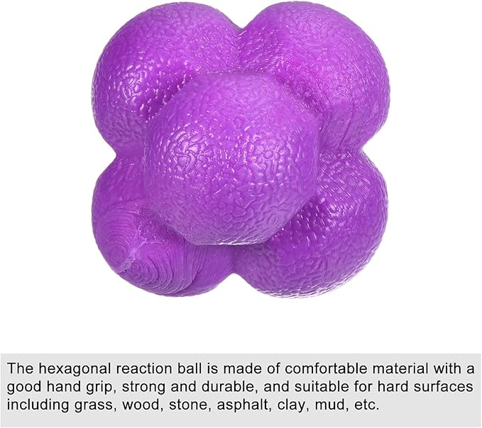 PATIKIL Bounce Reaction Balls Coordination Training Ball Agility Trainer TPR High Difficulty, for Speed Reflex, Pink