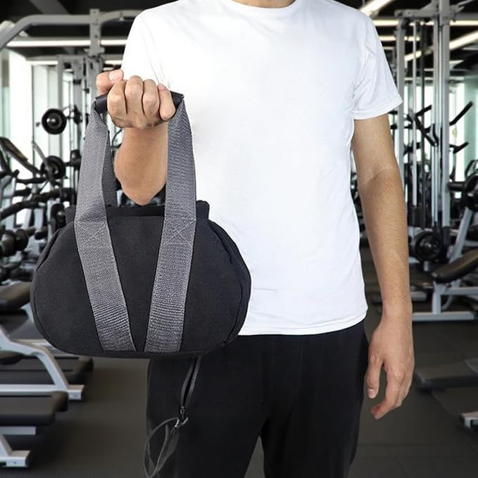 2Pcs Fitness Sandbags with Non-slip Handle Refillable Portable Canvas Sand Kettlebell Soft Sand Bag for Home Training, Fitness, Yoga Workou, | Sandbags for Working Out