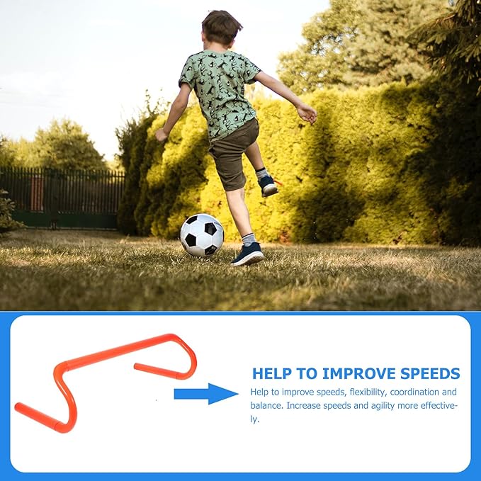 Luxshiny Training Hurdle for Soccer Football Agility Speed Improvement Portable Indoor Outdoor Sports Equipment for S Coordination and Balance Development