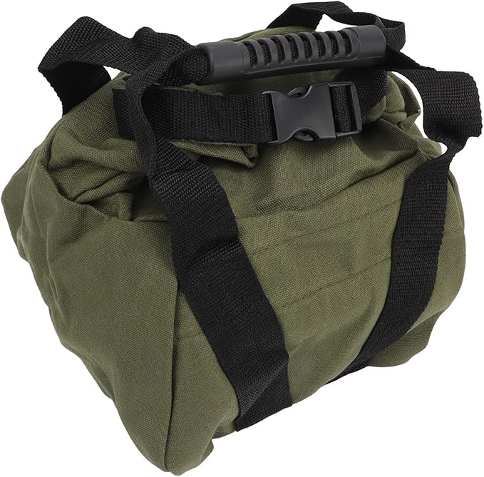 Fitness Workout Sandbag with Handles, Empty Weightlifting Training Sandbag, Durable 16oz Canvas Power Bag for Home Gym, Travel, Yoga and Strength Exercises