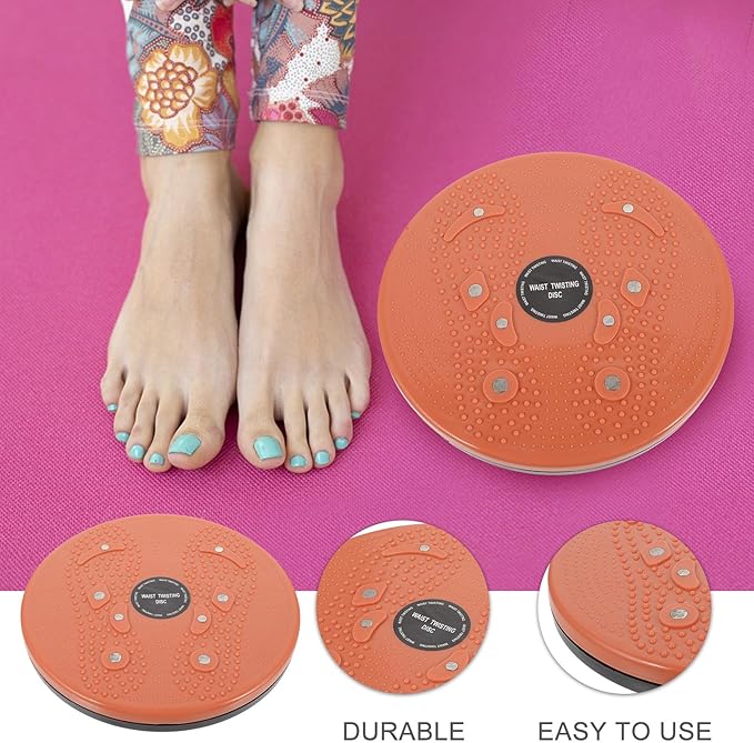 BESTonZON Twist Board for Women Slimming Machine Waist Twisting Disc Body Shaping Twisting Exercise Equipment 1pcs Orange Indoor Fitness Abdominal Trainer