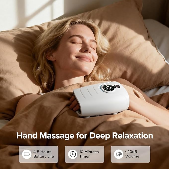 AERLANG Hand Massager,Valentines Day Gifts for Her Him Birthday Gifts for Women Mom Hand Massage Machine with Heat and Compression Cordless Electric Hand Massager for Arthritis and Carpal Tunnel