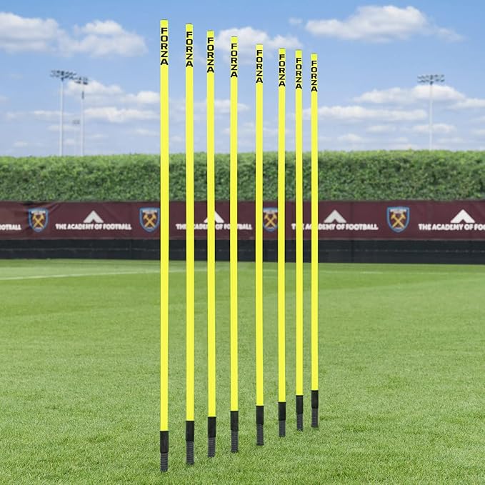 NWS Forza Spring Loaded Agility Poles | Improve Endurance, Speed & Footwork - Available in Packs of 8 or 16