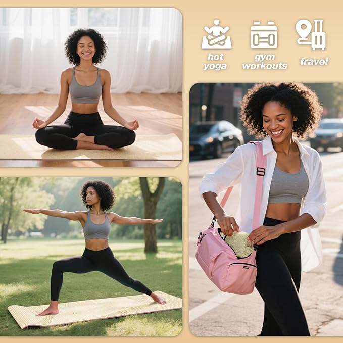 Hot Yoga Towel,Microfiber Yoga Mat Towels Non Slip for Hot Yoga Absorbent Microfiber Sweat Anti-Slip Cover,Bikram,Pilates,Exercise,Fitness 28 inch X 72 inch Beige 2 Pack
