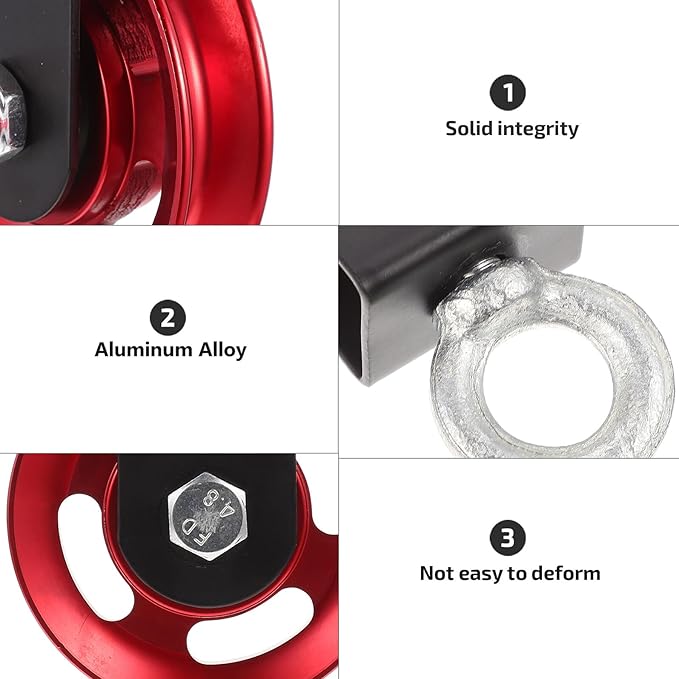 Veemoon Gym Cable Pulley Wheel Aluminum High Position Bearing Silent Pulley Fitness Training Equipment Attachment for Strength Workout Home Gym