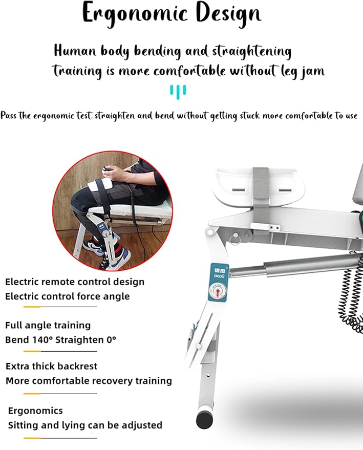 Electric Knee Rehabilitation Trainer, Stroke Hemiplegia Rehabilitation Training Equipment, Lower Extremity Bending and Straightening Training Chair, for Leg Function Recovery(Color:Both Legs)