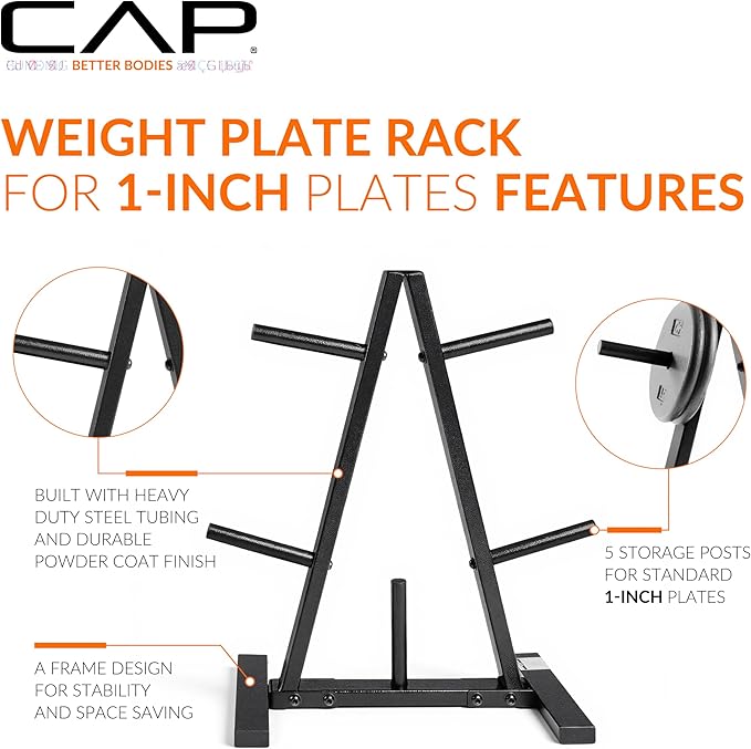 CAP Barbell Weight Plate Rack for 1-Inch Weight Plates