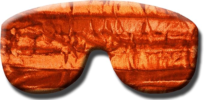 Handmade Opulence Yoga Eye Pillow - Weighted Flaxseed Fill, Unscented, Satin & Velvet, Adjustable Strap - Ideal for Meditation & Restful Sleep - Copper - TEMF-CP