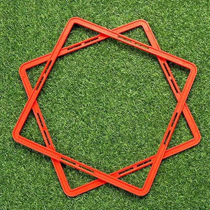 SUPVOX Multi-Function Portable Agility Rings for Football Training 6Pcs Square Speed Circles for Youth Soccer Agility and Footwork Exercises