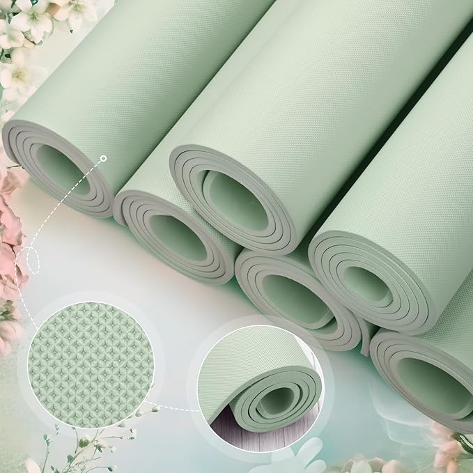 Timgle 6 Pcs 10mm Thick Yoga Mat Bulk, 68 x 24 Inches, Anti-slip Tear-resistant Exercise Mat Adult Kids Gym Mats for Fitness, Stretching, Workout and Studio, Outdoor Yoga, Pilates