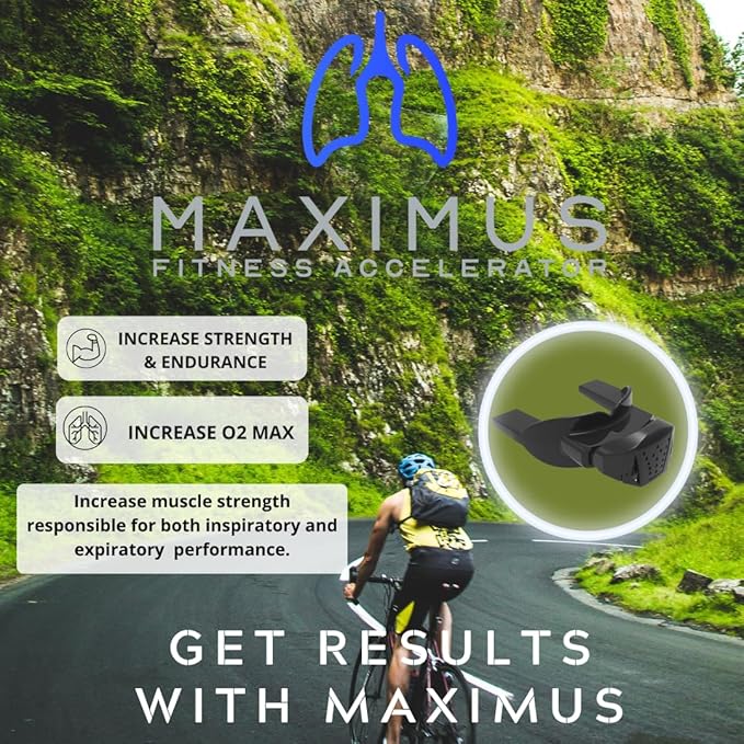 Maximus Lung Trainer Device | VO2 Max Trainer for Endurance Training, Breathing Exercise & Lung Capacity, Portable Resistance Exerciser for Supporting Fitness & Oxygen