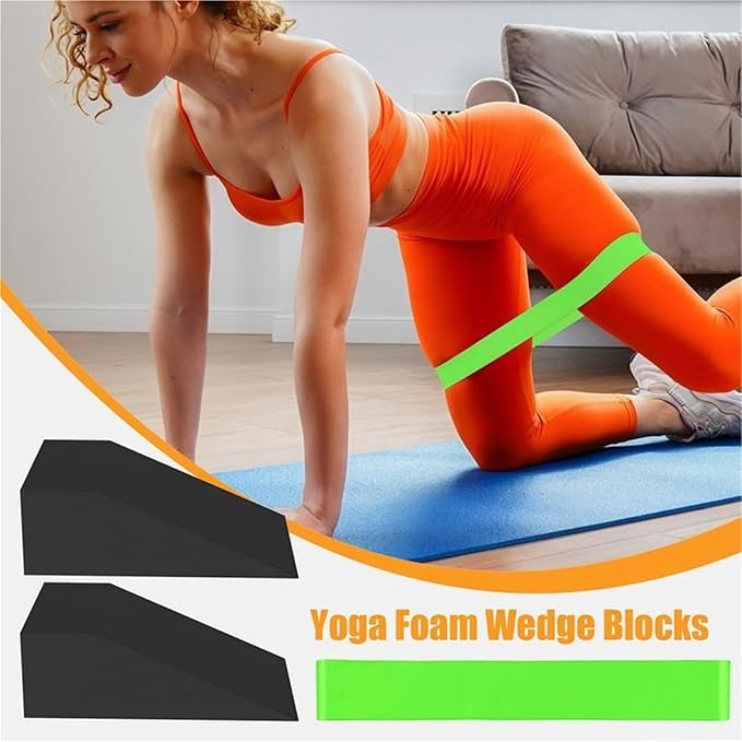 Yoga Foam Wedges Yoga Foam Wedge Blocks Non-Slip Supportive Squat Ramp Prop Accessories Lightweight Calf Stretcher Slant Board