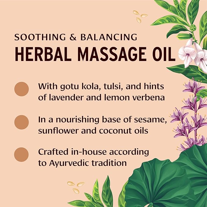 Banyan Botanicals Daily Massage Oil – Organic Ayurvedic Massage Oil – Balancing and Grounding – 2 oz – Non GMO Sustainably Sourced Abhyanga Oil