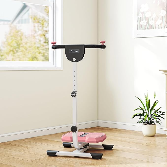 Soozier Foldable Ab Twister Board for Waist Trimming with Screen Showing Time, Calories, Ab Workout Equipment for Women and Men, Core Fitness Training Ab and Butt Workout Equipment