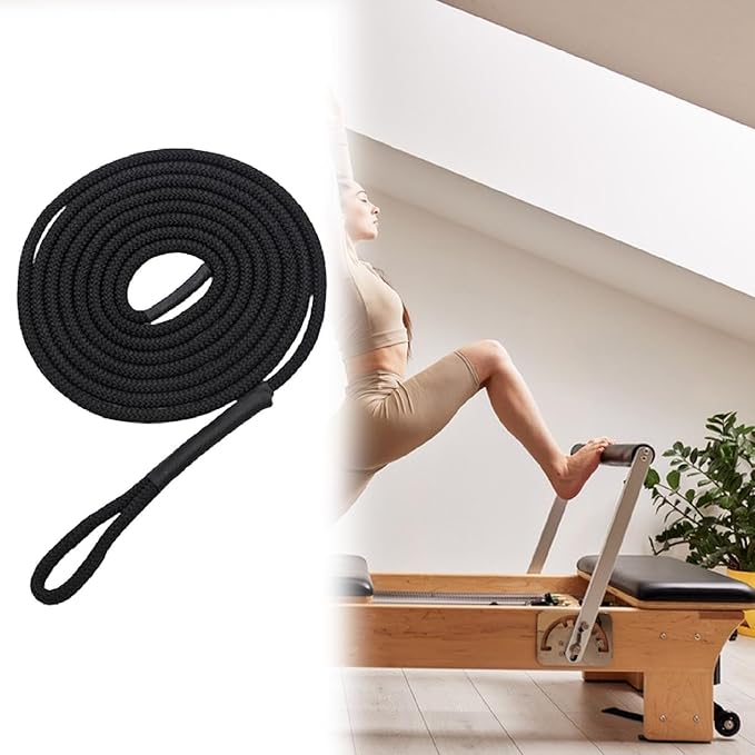 Pilates Reformer Pull Rope Part Band Fitting 102.36inch Length Hardware for Pilates Core Bed Yoga Fitness Exercise Equipment