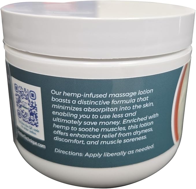 Graston Hemp Massage Cream 4oz – Hydrating Hemp Cream for Relaxation & Soft Skin - Pack of 1