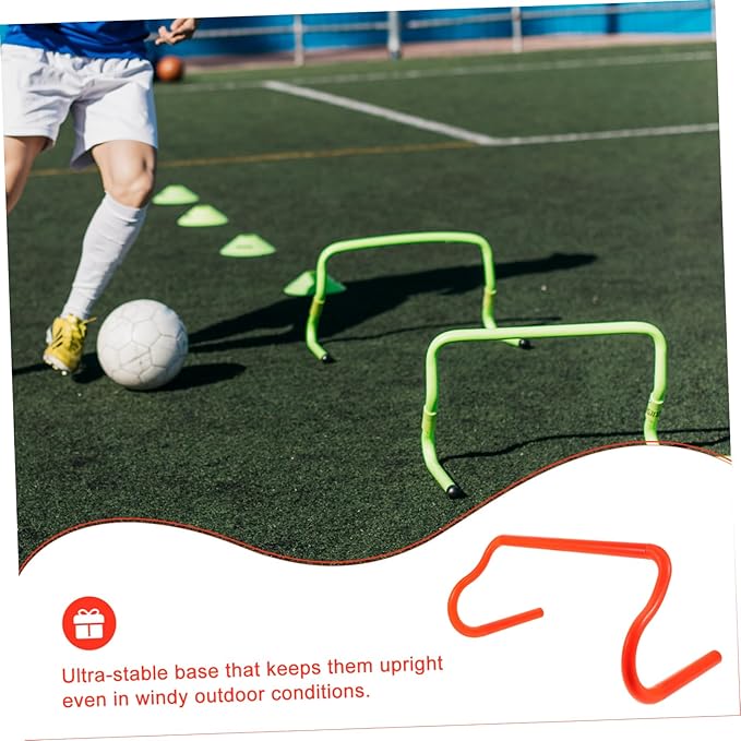 1pc Football Training Hurdle for Agility and Speed Drills Detachable Portable and Jumping Rack Orange
