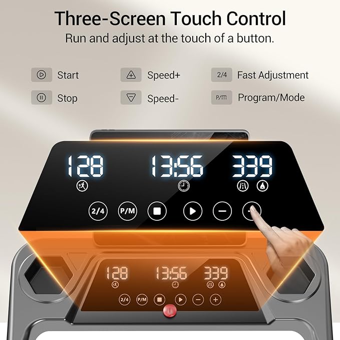 15% Treadmills for Home, 3-in-1 Foldable Treadmill with Incline, Portable Treadmill with Handle, 3.0HP Quiet Walking Pad Treadmill, 12 Automatic Modes, Three Screen