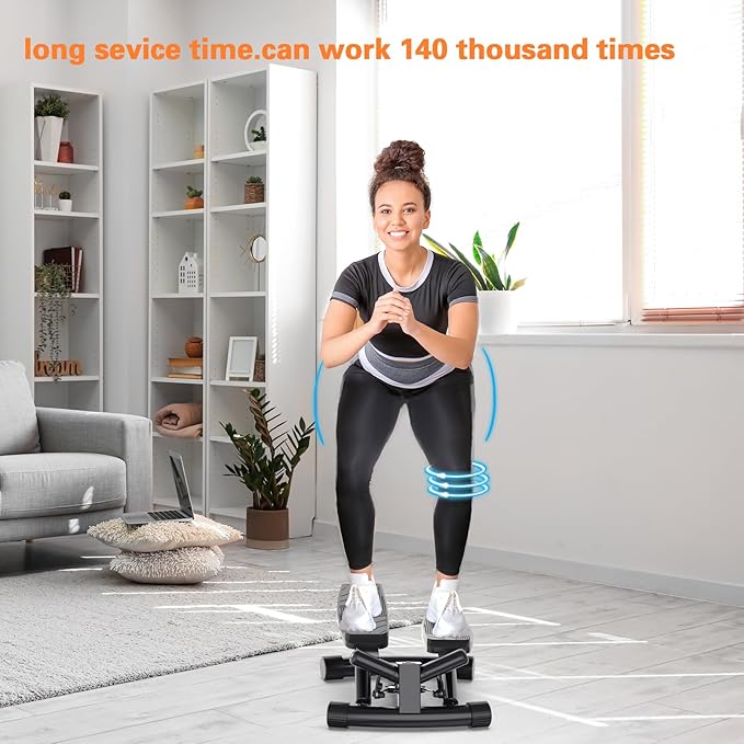 Mini Stepper Exercise Machine, Hydraulic Home Stepper Exercise Machine,300 LB Weight Black, Step Machine for Exercise at Home,2 MM Thickness Stepping Machine for Exercise at Home