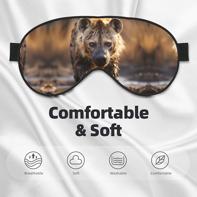 Lone Hyena Head-Mounted Double-Sided Light-Blocking Sleeping Eye mask to Protect Eyes and Relieve Eye Fatigue