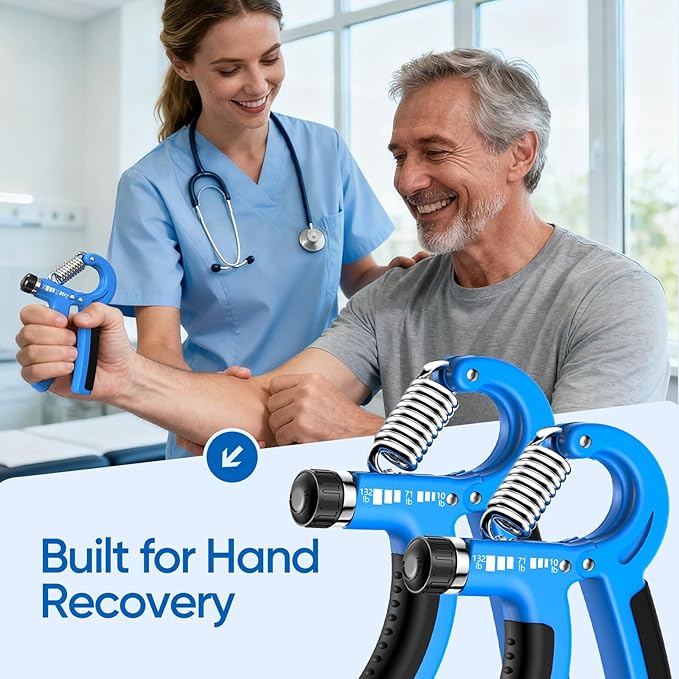 FitBeast Grip Strength Trainer 2 Pack – Adjustable Hand Grip Strengthener for Strength Training & Rehabilitation, 10-132 lbs Resistance Forearm Strengthener, Ideal for Athletes, Rehab, Office