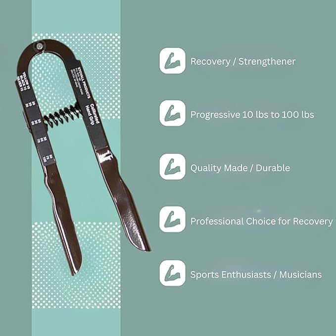 Stovall Adjustable Grip Strength Trainer | Professional Physical Therapy Hand Grip Exerciser | Rehab Hand Exerciser with Resistance