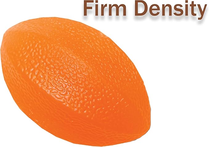 Rehabilitation Advantage Football Shaped Hand Exerciser, Firm, Orange