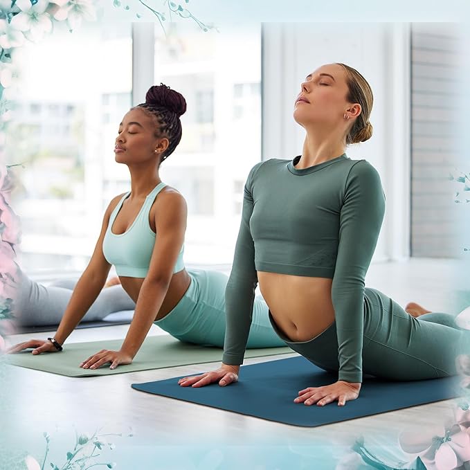 Timgle 12 Pack Yoga Mat Bulk, 4mm Thick Extra Long Sports Mat Anti Slip Tear Resistant Yoga Exercise Set for Fitness Stretching Home Workout Gym and Studio