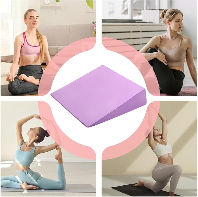Yoga Foam Wedge Blocks, Slant Board Squat Wedge Blocks, Exercise Foot Wedges, Calf Stretch Slant Board, EVA Foam Wedge for Calf Stretching, Workout, Exercise, Knee Pad, Back Support, Footrest Cushion