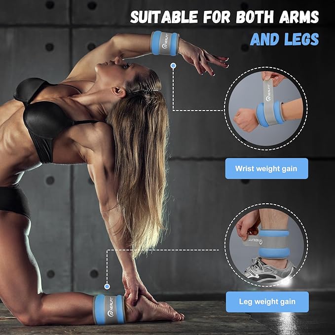 Ankle Weights for Men Women Kids, Leg Arm Wrist Weights with Adjustable Strap for Running, Gymnastics, Aerobics,Gym, Fitness