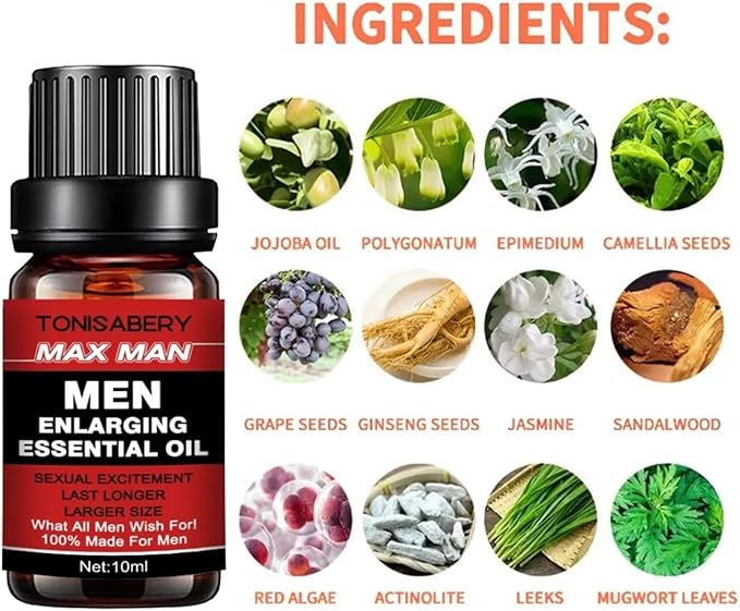 Tonisabery MAX Man, Massage Oil for Men 10ml (RED)