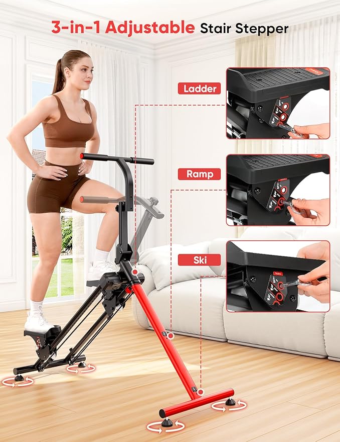 Yoleo Adjustable Stair Stepper Bungee Cords, 2 PCS ϕ0.4 Inch Thickness, Adjust from 33" to 57", Only Suitable for Yoleo Stair Climber