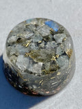 Labradorite Orgone Generator Energy Accumulator 528Hz/7.83Hz/Advance Harmonics Many Beautiful Ingredients and Colors! (Labradorite)