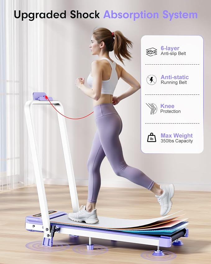 Walking Pad with 10% Incline & Handle Bar, Low Noise Walking Pad Treadmill for Home Small, Rayspace 3.5HP Treadmill with Incline, 4 in 1 Portable Compact Walking Pad with Incline/APP 350lbs