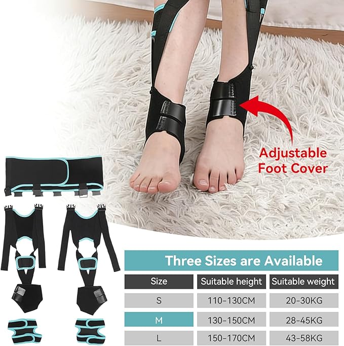 Leg Corrector Strap, High Elasticity O X Type Leg Correction Bandage Legs Posture Corrector Brace Foot Correction Belt for Adults(M(51.2-59.1in))
