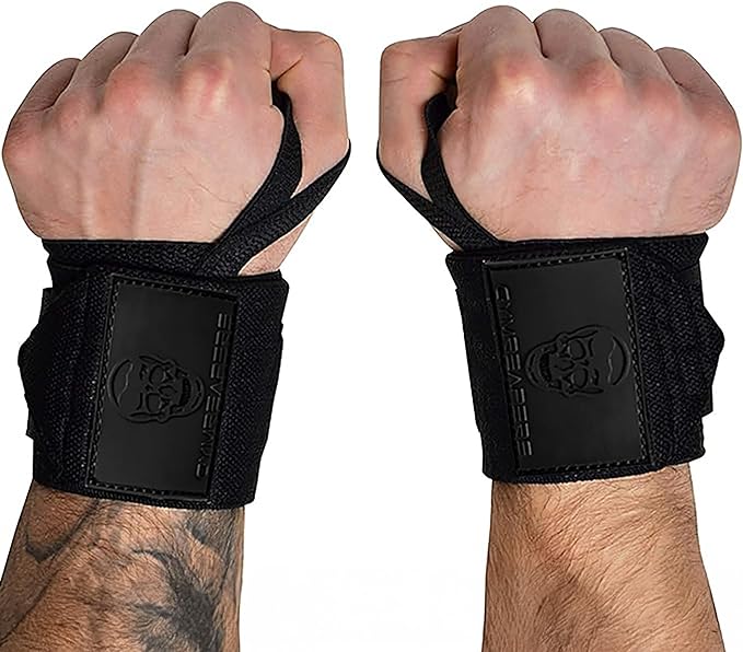 Gymreapers Weightlifting Wrist Wraps (IPF Approved) 18" Professional Quality Wrist Support with Heavy Duty Thumb Loop - Best Wrap for Powerlifting Competition, Strength Training, Bodybuilding