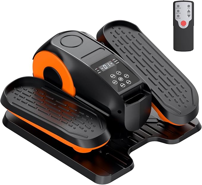 Under Desk Elliptical Machine - Electric Elliptical Exerciser for Seniors, Pedal Exerciser 12 Speeds Portable Seated Pedal Exerciser with Remote Control Home Workout Exercise Equipment