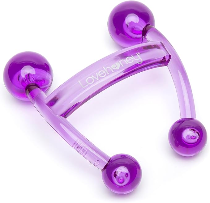 Lovehoney Oh! Body Massager Handheld Tool | Massage Tool for Back, Neck & Shoulders | Easy Grip Smooth Ergonomic Handle | Purple