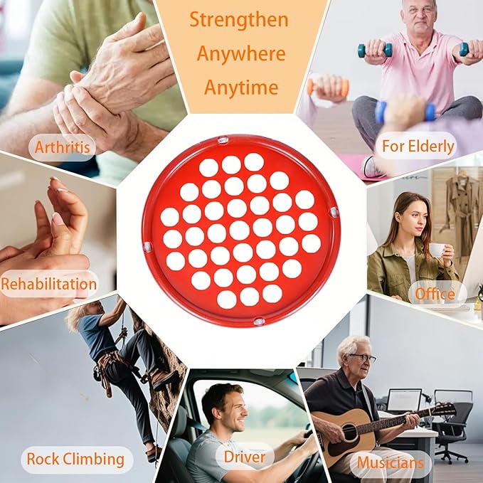 Hand Exercise Webs, 7 Inch Hand Exerciser Finger Grip Strength Trainer Hand Strengthening Devices for Physical Therapy, Hand Grip Strengthener, Finger Exerciser | Resistance Level - Medium Resistance