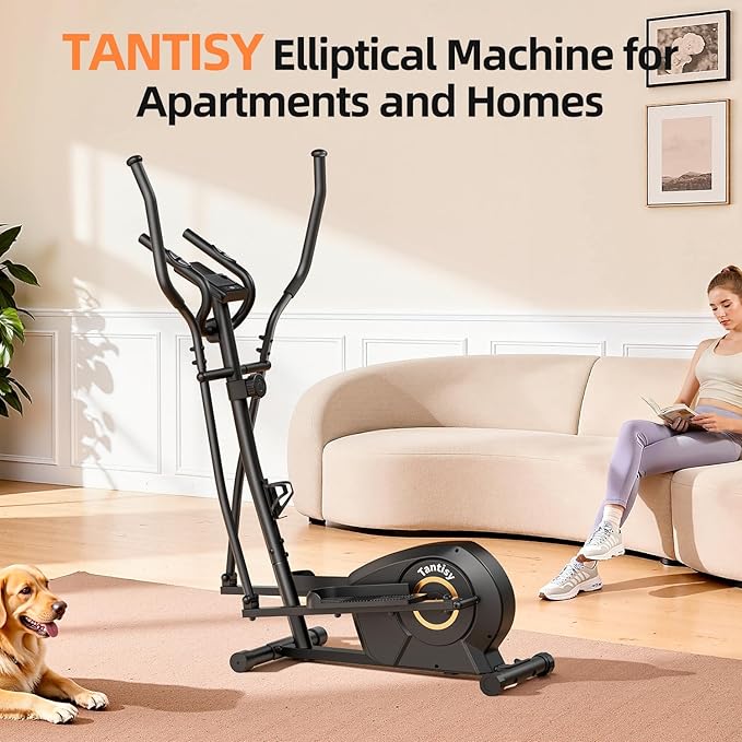 Elliptical Exercise Machine for Apartments and Homes,8 Levels of Magnetic Resistance,15.5-inch Stride Elliptical Machine, and Supports Users up to 400 pounds Elliptical Training Machines;