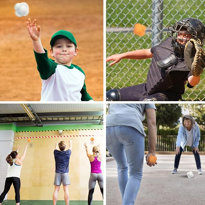 GSE Games & Sports Expert Sports Reaction Balls, Reactivity Ball for Field Training, Agility Trainer for Baseball, Rubber Bounce Balls for Hand-Eye Coordination & Speed Reflex Training